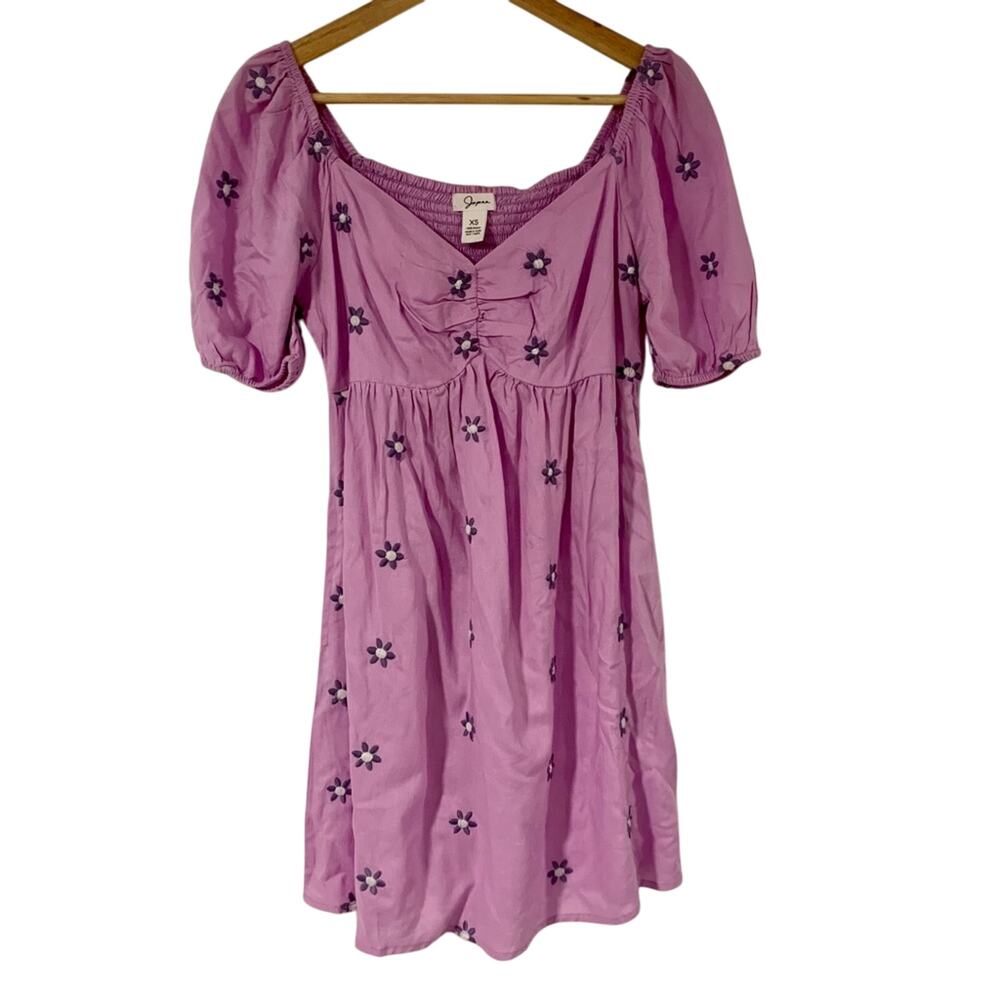 Japna Dress Purple Pink Floral Dress XS